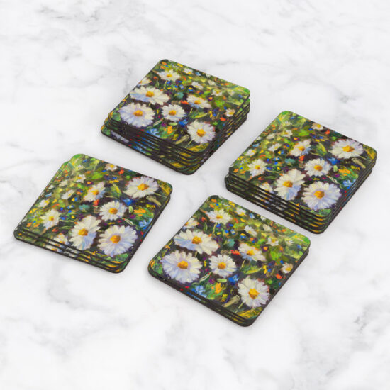 Porta Vasos Set x 6 Pintura Flores 77