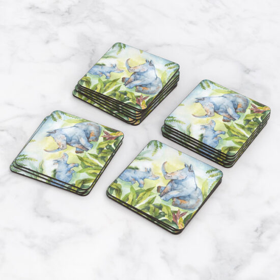 Porta Vasos Set x 6 Rinoceronte 08