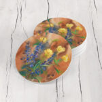 Porta Vasos Set x 6 Pintura Flores 129